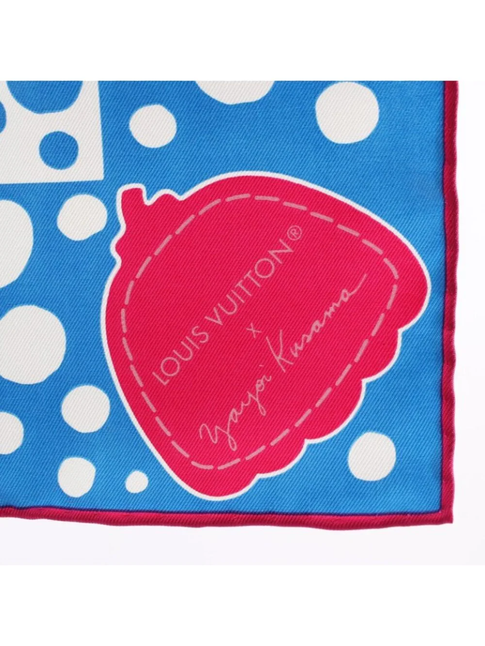 Louis Vuitton Scarf LV YK Carre 45 Infinity Dot Blue Silk YK Yayoi Kusama